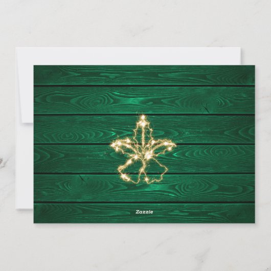 Snel kerstlicht Rustige FOTO-groet Feestdagenkaart (Achterkant)