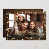 Snel kerstlicht Rustige FOTO-groet Feestdagenkaart (Voorkant / Achterkant)