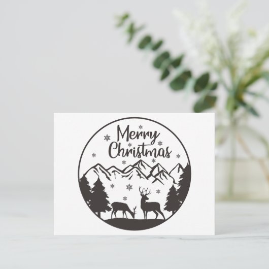 Snel kerstontwerp feestdagenkaart (Staand voorkant)