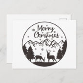 Snel kerstontwerp feestdagenkaart (Voorkant / Achterkant)