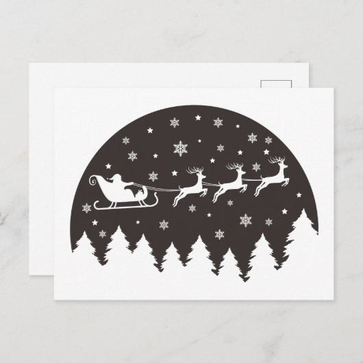 Snel kerstontwerp feestdagenkaart (Voorkant / Achterkant)