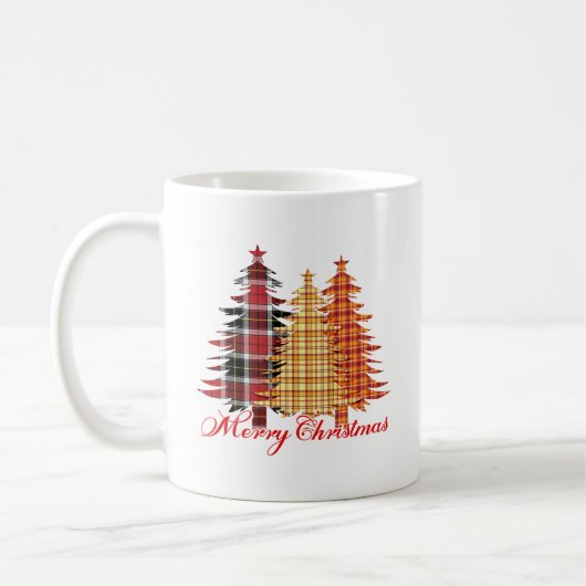 Snel kerstontwerp met naadloze patronen koffiemok (Links)