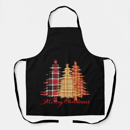 Snel kerstontwerp met naadloze patronen schort (Voorkant)