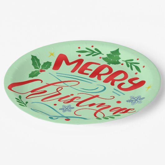 Snel kerstontwerp papieren bordje (Gekanteld)