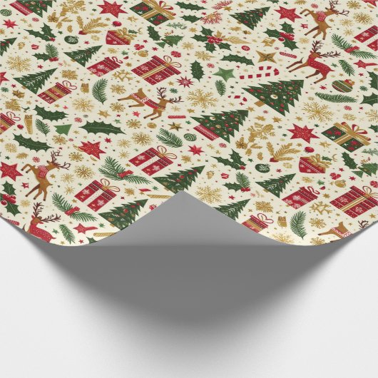 Snel kerstpapier cadeaupapier (Hoek)