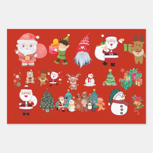 Snel kerstpapier inpakpapier vel (Voorkant 2)