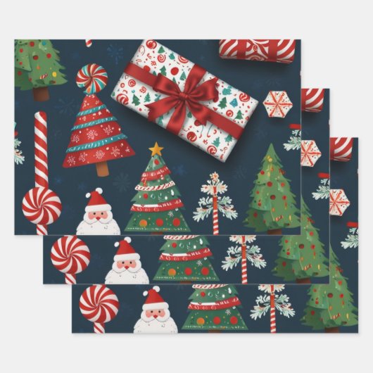 Snel kerstpapier inpakpapier vel (Set)