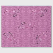 Snel kerstpatroon Elegant Roze script Cadeaupapier (Vlak)