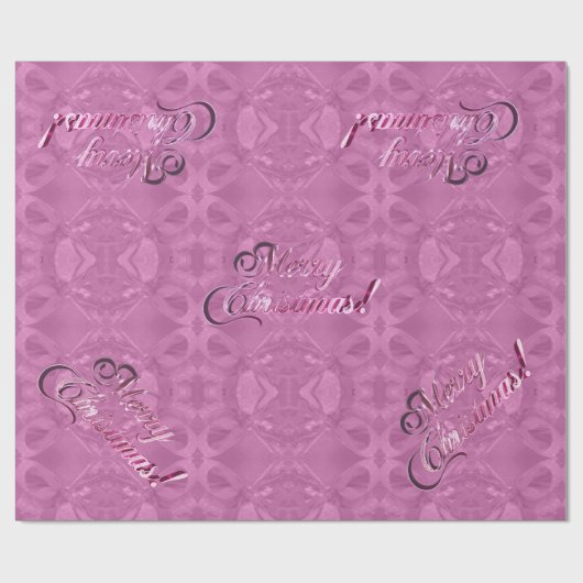 Snel kerstpatroon Elegant Roze script Cadeaupapier (Vlak)