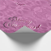 Snel kerstpatroon Elegant Roze script Cadeaupapier (Hoek)