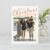 Snel kerstrecept moderne fotokaart kaart (Staand voorkant)