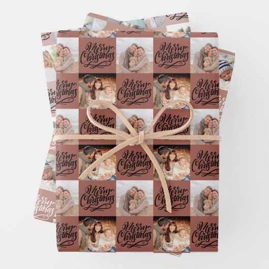 Snel kerstscript, 6 Foto Inpakpapier Vel (In situ)