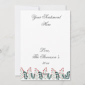 Snel kerstscript, eenvoudig te bevestigen feestdagenkaart (Achterkant)