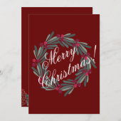 Snel kerstscript, eenvoudig te bevestigen feestdagenkaart (Voorkant / Achterkant)