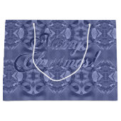 Snel kerstscript elegant Silver Blue Groot Cadeauzakje (Voorkant)