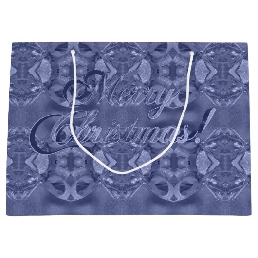 Snel kerstscript elegant Silver Blue Groot Cadeauzakje (Voorkant)