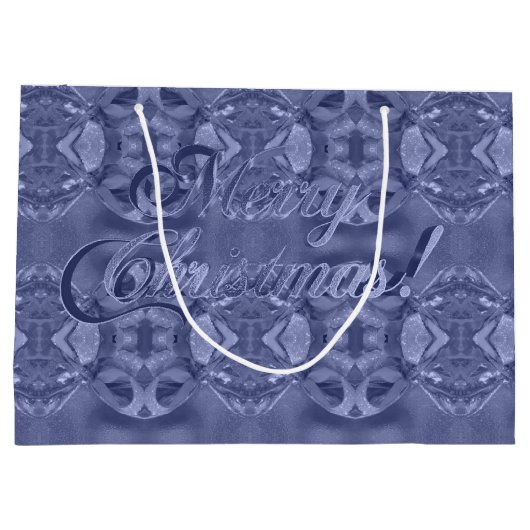 Snel kerstscript elegant Silver Blue Groot Cadeauzakje (Achterkant)