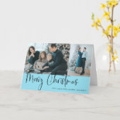 Snel kerstscript foto Collage Holiday Blue Kaart (Gele Bloem)