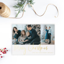 Snel kerstscript fotofeestdag Gold Modern