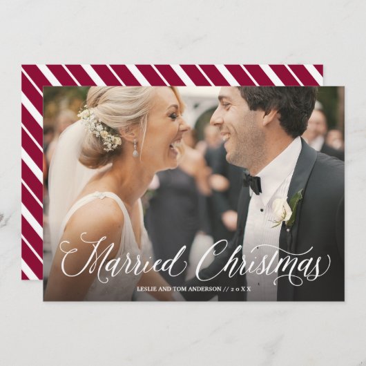 Snel kerstscript - Full Photo Holiday Card Feestdagenkaart (Voorkant / Achterkant)