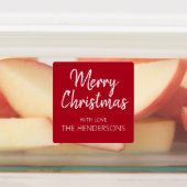 Snel kerstscript monogram waterdicht eten labels (Aangebracht)