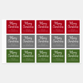 Snel kerstscript monogram waterdicht eten labels (Vel)