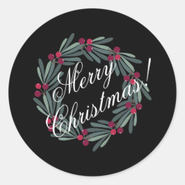 Snel kerstscript ronde sticker