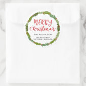 Snel kerstscript | Wreater Return Address Ronde Sticker (Tas)