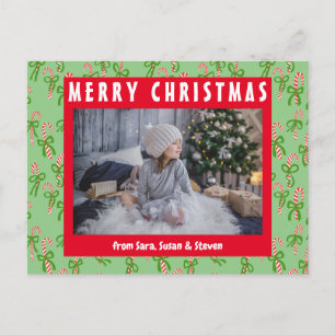 Snel kerstsnoepsuikerriet Xmas Holiday CUSTOM Briefkaart