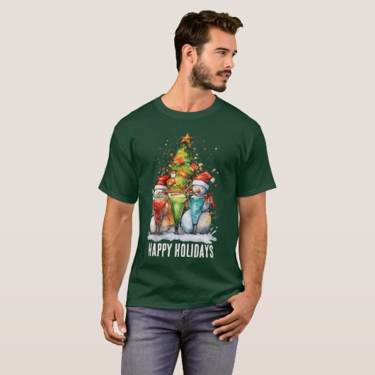 Snel kerstsnowman toevoegen tekst t-shirt (Voorkant volledig)