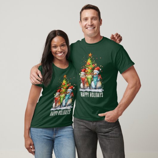 Snel kerstsnowman toevoegen tekst t-shirt (Unisex)