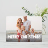 Snel kerstwit gloed Magische foto Feestdagenkaart (Staand voorkant)