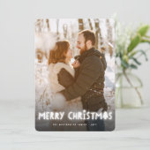 Snel kerstwit gloed Magische foto Feestdagenkaart (Staand voorkant)