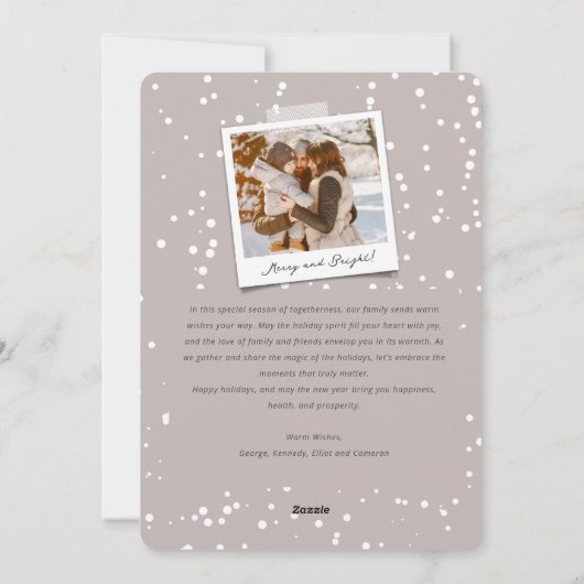 Snel kerstwit gloed Magische foto Feestdagenkaart (Achterkant)