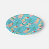 Snel kerstzonneschermen ontwerpen papieren bordje (Gekanteld)