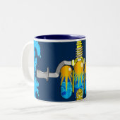 Snel koffie tekenen tweekleurige koffiemok (Voorkant links)