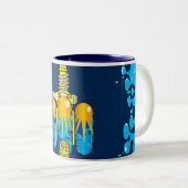 Snel koffie tekenen tweekleurige koffiemok (Voorkant rechts)