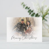 Snel ledige kerstfotokaarten bedankkaart (Staand voorkant)