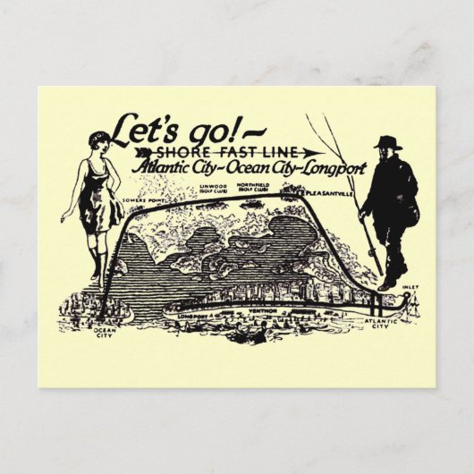 Snel lijnrolleys 1910  Briefkaart (Voorkant)