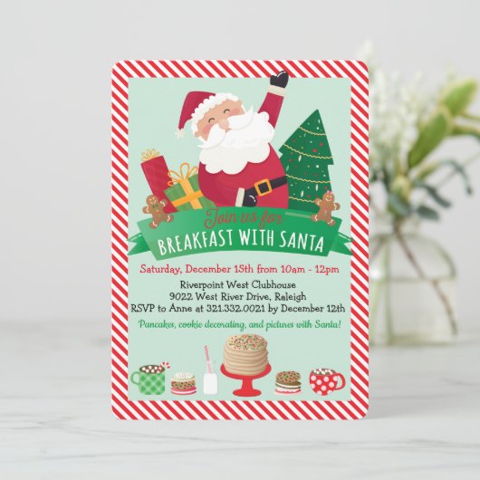 Snel met de kerstman kaart (Staand voorkant)