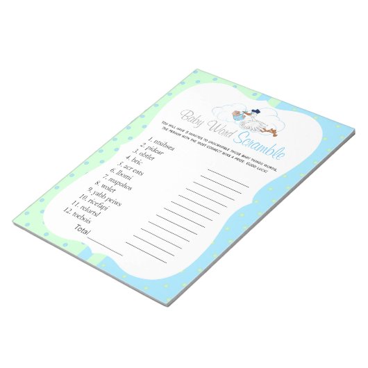 Snel met een kleine kleine babyjongen - Scramble Notitieblok (Schuin)