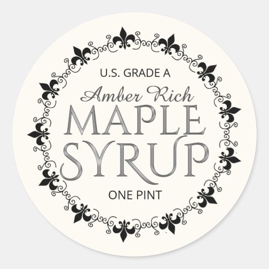 Snel Mini Maple stroop deksel label (Voorkant)