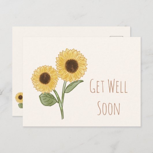 Snel minimale zonnebloempitten Briefkaart (Voorkant / Achterkant)