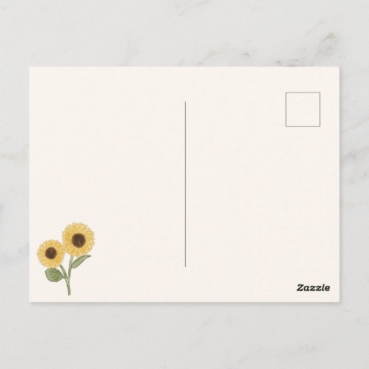Snel minimale zonnebloempitten Briefkaart (Achterkant)
