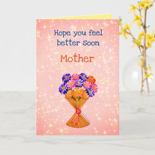  Snel moedergroet halen Kaart (Gele Bloem)