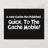 Snel, naar de Mobiele Cache! Briefkaart (Voorkant)