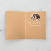 Snel of goed met een sad maar Cute Dog Kaart (Binnen)