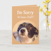 Snel of goed met een sad maar Cute Dog Kaart (Gele Bloem)