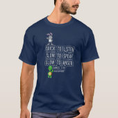 Snel om Langzaam te luisteren om NAVY te spreken T-shirt (Voorkant)