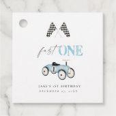 Snel ONE Retro Car Ride-On Blauw Bedankjes Labels (Voorkant)